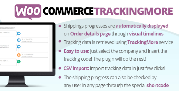 WooCommerce TrackingMore Preview Wordpress Plugin - Rating, Reviews, Demo & Download