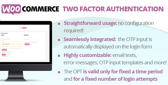 WooCommerce Two Factor Authentication Preview Wordpress Plugin - Rating, Reviews, Demo & Download