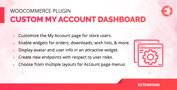 WooCommerce User Dashboard – Custom My Account Page Preview Wordpress Plugin - Rating, Reviews, Demo & Download