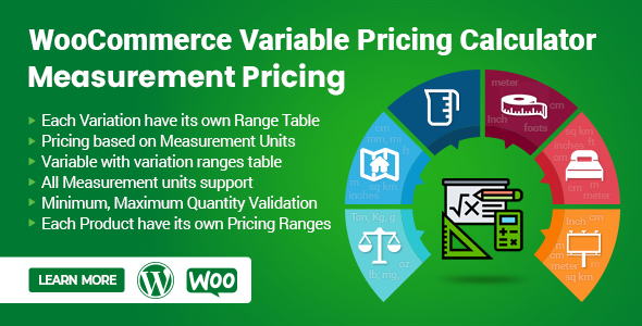 WooCommerce Variable Pricing Calculator (Measurement Pricing) Preview Wordpress Plugin - Rating, Reviews, Demo & Download