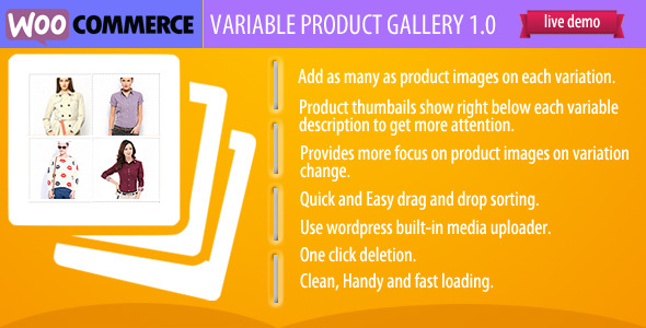 Woocommerce Variable Product Gallery Preview Wordpress Plugin - Rating, Reviews, Demo & Download