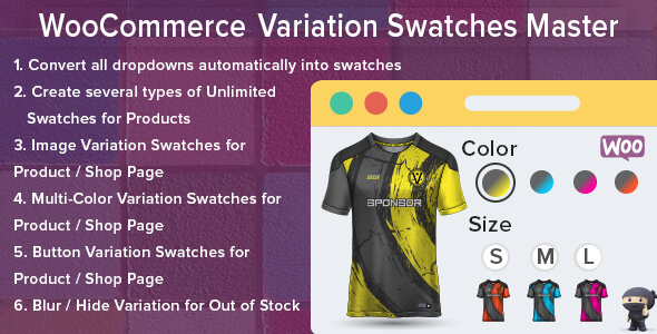 WooCommerce Variation Swatches Master Preview Wordpress Plugin - Rating, Reviews, Demo & Download