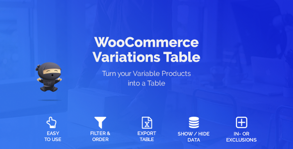 WooCommerce Variations Table Preview Wordpress Plugin - Rating, Reviews, Demo & Download