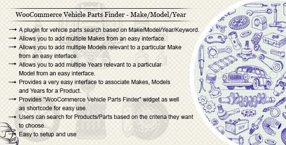 WooCommerce Vehicle Parts Finder – Make/Model/Year Preview Wordpress Plugin - Rating, Reviews, Demo & Download