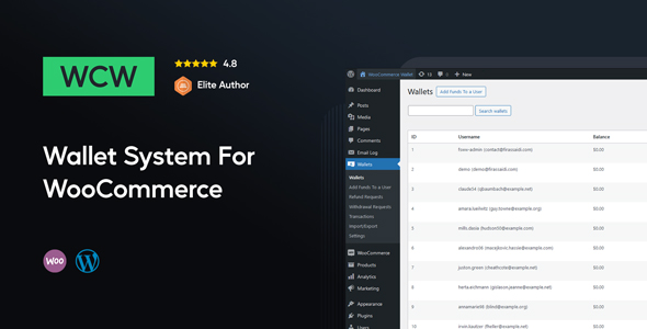 WooCommerce Wallet Preview Wordpress Plugin - Rating, Reviews, Demo & Download