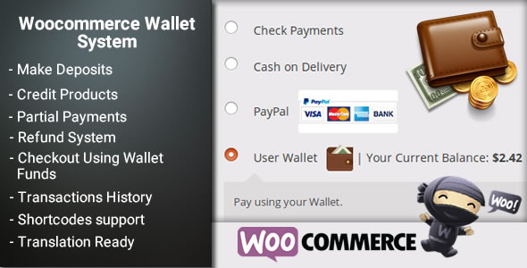 Woocommerce Wallet System Preview Wordpress Plugin - Rating, Reviews, Demo & Download