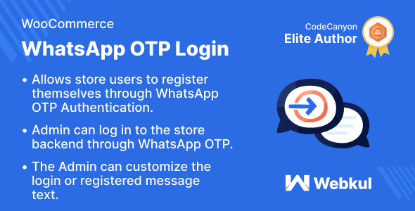 WooCommerce WhatsApp OTP Login Plugin Preview - Rating, Reviews, Demo & Download