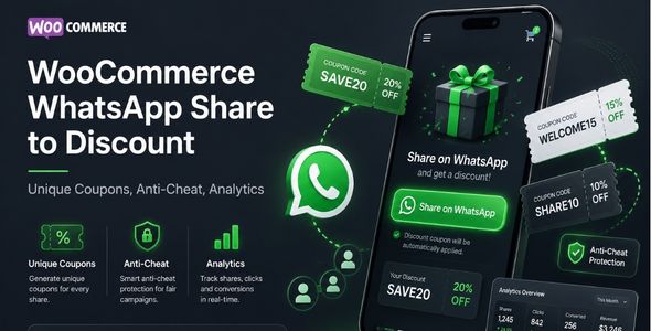 WooCommerce WhatsApp Share To Discount – Drive Referral Traffic & Sales Preview Wordpress Plugin - Rating, Reviews, Demo & Download