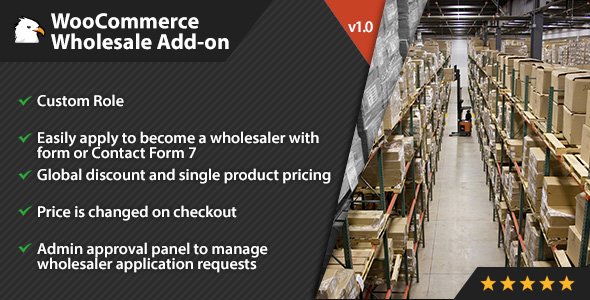 WooCommerce Wholesale Add-on Preview Wordpress Plugin - Rating, Reviews, Demo & Download