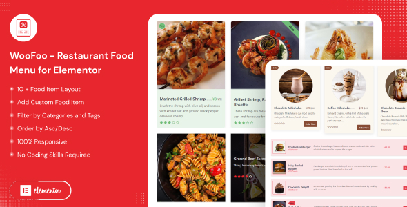 WooFoo – Restaurant Food Menu For Elementor Preview Wordpress Plugin - Rating, Reviews, Demo & Download