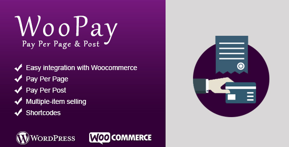 WooPay Pay Per Page/Post – WooCommerce Wordpress Plugin Preview - Rating, Reviews, Demo & Download