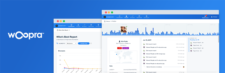 Woopra Analytics Plugin Preview - Rating, Reviews, Demo & Download
