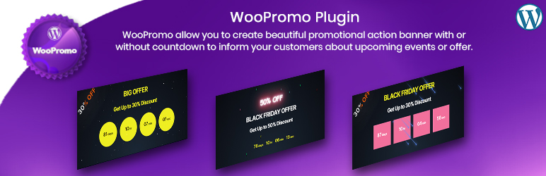 WooPromo – Promotional Action Banner Wordpress Plugin Preview - Rating, Reviews, Demo & Download