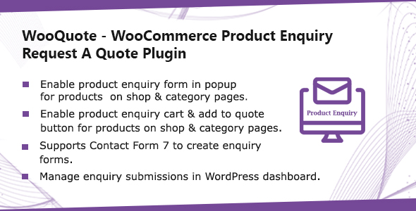 WooQuote – WooCommerce Product Enquiry & Request A Quote Plugin Preview - Rating, Reviews, Demo & Download