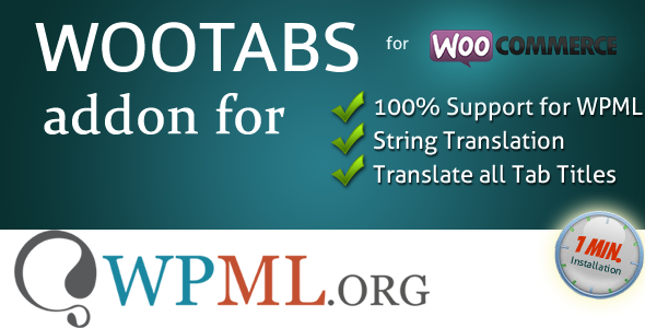 WooTabs WPML Addon Preview Wordpress Plugin - Rating, Reviews, Demo & Download