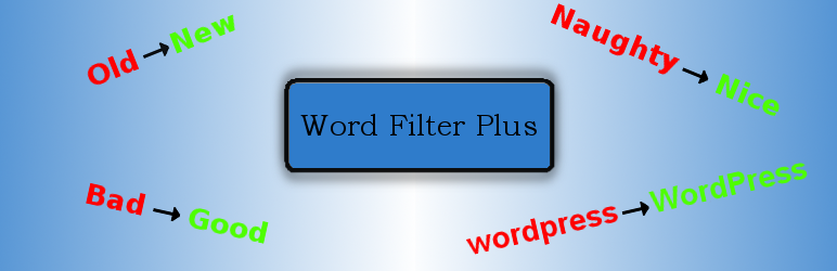 Word Filter Plus Preview Wordpress Plugin - Rating, Reviews, Demo & Download