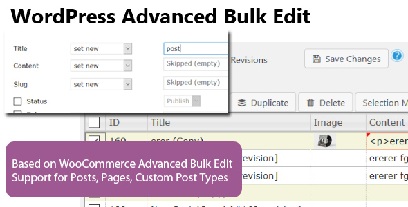 WordPress Advanced Bulk Edit Preview - Rating, Reviews, Demo & Download