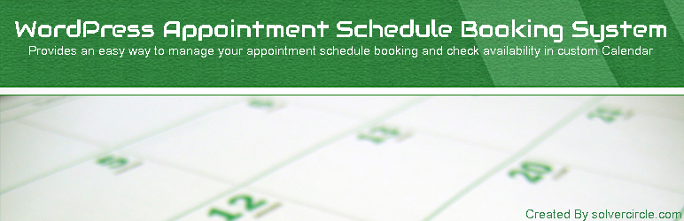 Wordpress Appointment Schedule Booking System Preview - Rating, Reviews, Demo & Download