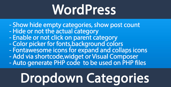 Wordpress Categories Dropdown Preview - Rating, Reviews, Demo & Download