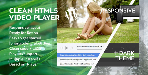 WordPress Clean HTML5 Video Player With Playlist Preview - Rating, Reviews, Demo & Download