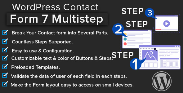 WordPress Contact Form 7 Multistep Preview - Rating, Reviews, Demo & Download