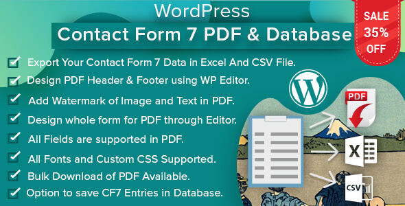 WordPress Contact Form 7 PDF, Google Sheet & Database Preview - Rating, Reviews, Demo & Download