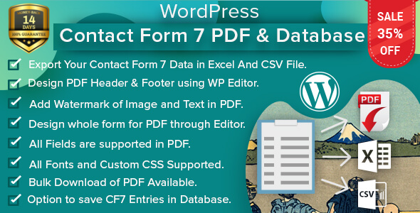 WordPress Contact Form 7 PDF, Google Sheet & Database Preview - Rating, Reviews, Demo & Download