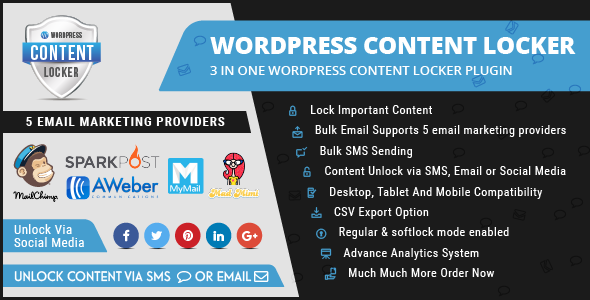 Wordpress Content Locker Preview - Rating, Reviews, Demo & Download