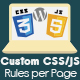 Wordpress Custom CSS / Javascript Rules Per Page