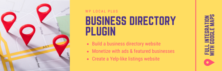 WordPress Directory Plugin For Business Listings –  WP Local Plus Preview - Rating, Reviews, Demo & Download