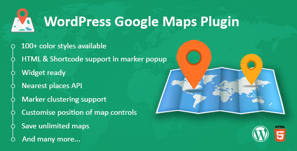 WordPress Google Maps Plugin Preview - Rating, Reviews, Demo & Download