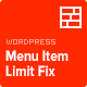 WordPress Menu Item Limit Fix Plugin
