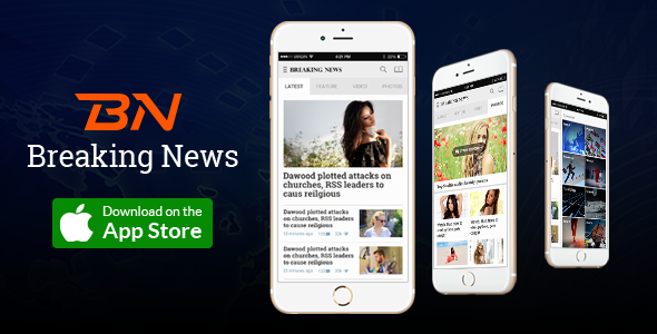 Wordpress Mobile App For News, Blog, Newspaper Website – Breaking News Preview - Rating, Reviews, Demo & Download