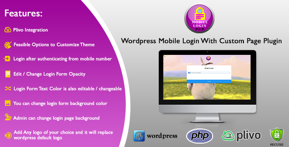 Wordpress Mobile Login With Custom Page Plugin Preview - Rating, Reviews, Demo & Download