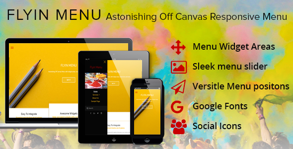 WordPress Off Canvas Menu – FlyIn Menu Preview - Rating, Reviews, Demo & Download