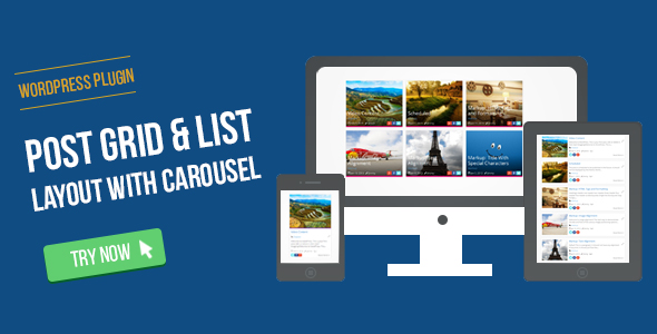 WordPress Post Grid/List Layout With Carousel Preview - Rating, Reviews, Demo & Download