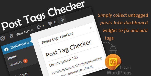 Wordpress Post Tags Checker ( Dashboard Widget ) Preview - Rating, Reviews, Demo & Download