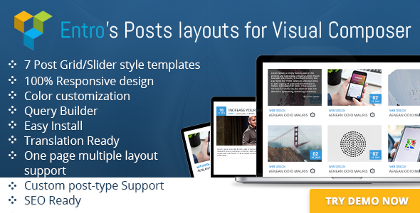 Wordpress Posts Layouts For WPBakery Page Builder Preview - Rating, Reviews, Demo & Download