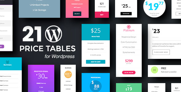Wordpress Price Tables Plugin With Layout Builder Preview - Rating, Reviews, Demo & Download