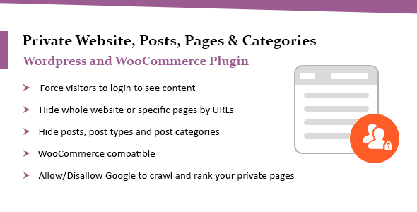 WordPress Private Website Plugin – Hide Posts & Categories Preview - Rating, Reviews, Demo & Download