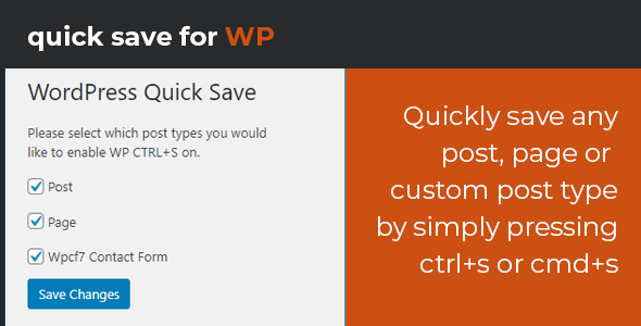 WordPress Quick Save Preview - Rating, Reviews, Demo & Download