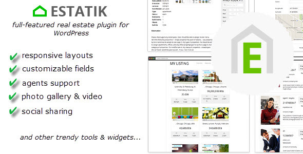 Wordpress Real Estate Plugin ESTATIK Preview - Rating, Reviews, Demo & Download