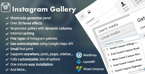 WordPress Responsive Instagram Gallery Preview - Rating, Reviews, Demo & Download