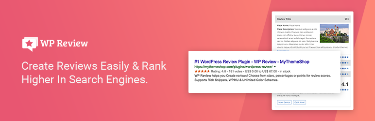 WordPress Review Plugin: The Ultimate Solution For Building A Review Website Preview - Rating, Reviews, Demo & Download