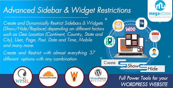 WordPress Sidebar And Widgets Visibility | Create Sidebar, Hide Sidebar And Hide Widgets Preview - Rating, Reviews, Demo & Download