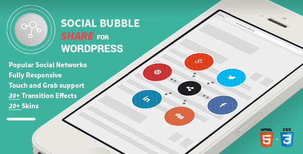 WordPress Social Bubble Share Preview - Rating, Reviews, Demo & Download