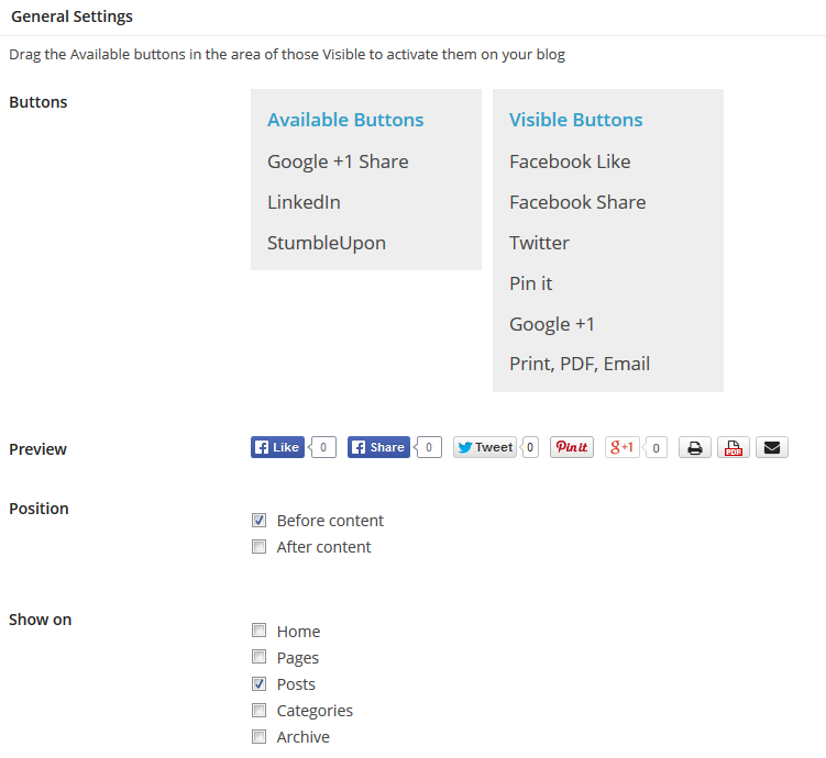 WordPress Social Ring (Facebook Like, Google +1, ReTweet, LinkedIn And Pin It) Preview - Rating, Reviews, Demo & Download