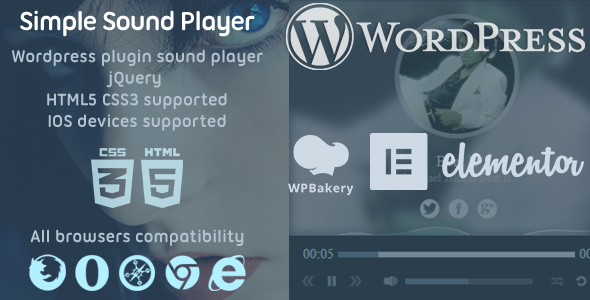 WordPress SsPlayer Sound Player Plugin For WpBakery And Elementor Preview - Rating, Reviews, Demo & Download