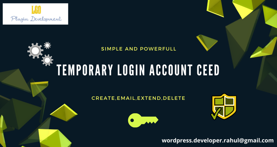 WordPress Temporary Login Account CEED (Create,Email,Extend,Delete) Preview - Rating, Reviews, Demo & Download