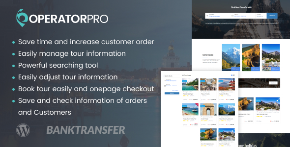WordPress Tour Operator Pro Preview - Rating, Reviews, Demo & Download